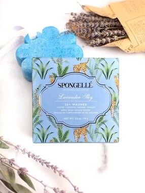 Spongelle Lavender Sky Body Wash Infused Buffer Sponge LARGE 99g Size! *BNIB
